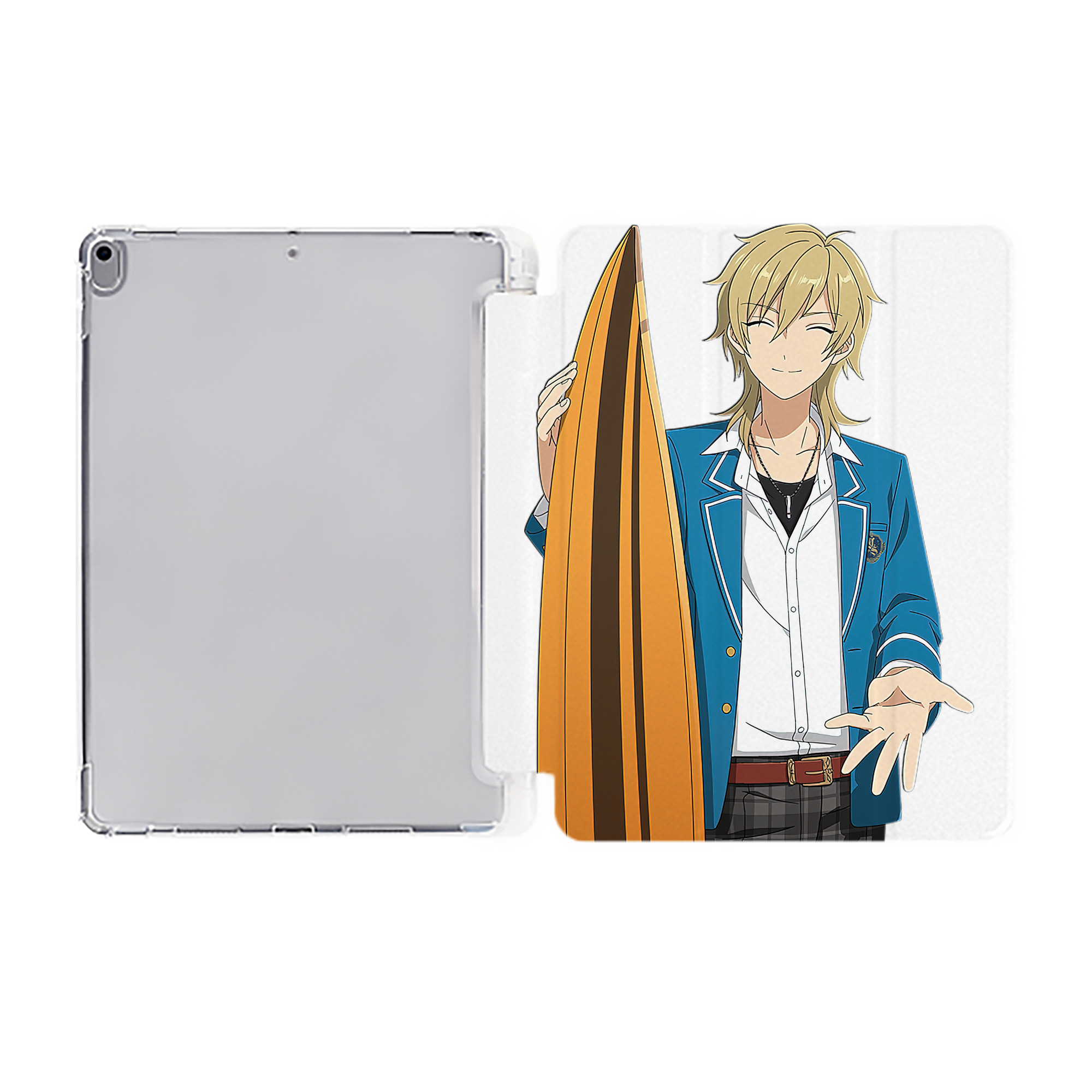 （画像用） あんさんぶるスターズ! Ensemble Stars IPad ケース ペン収納付き 三つ折りスタンド PUレザー×シリコン 対応機種9.5/10.5/10.9インチ
